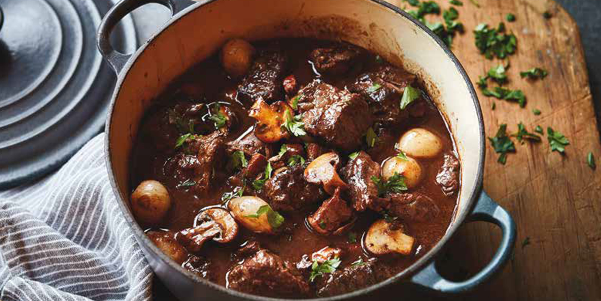 Recept på Burgundisk gryta (Boeuf Bourguignon)